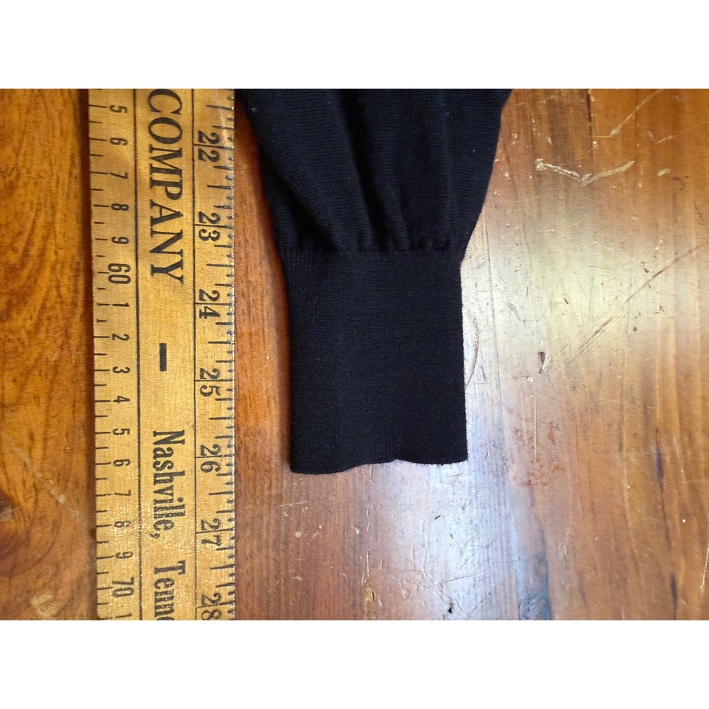 Peter Millar XXL Black Merino Wool V-Neck Sweater WMGA Golf Flags Logo Mens - Picture 11 of 13